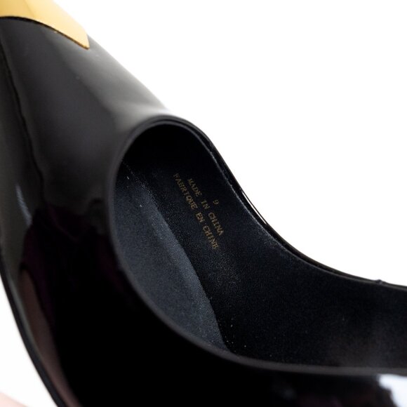 Jeffrey Campbell Riddler Patent Leather Pump Black Patent & Gold Size 9 - Picture 11 of 16